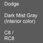 Preview: Dodge, Dark Mist Gray (Interior color), C8 / RC8.